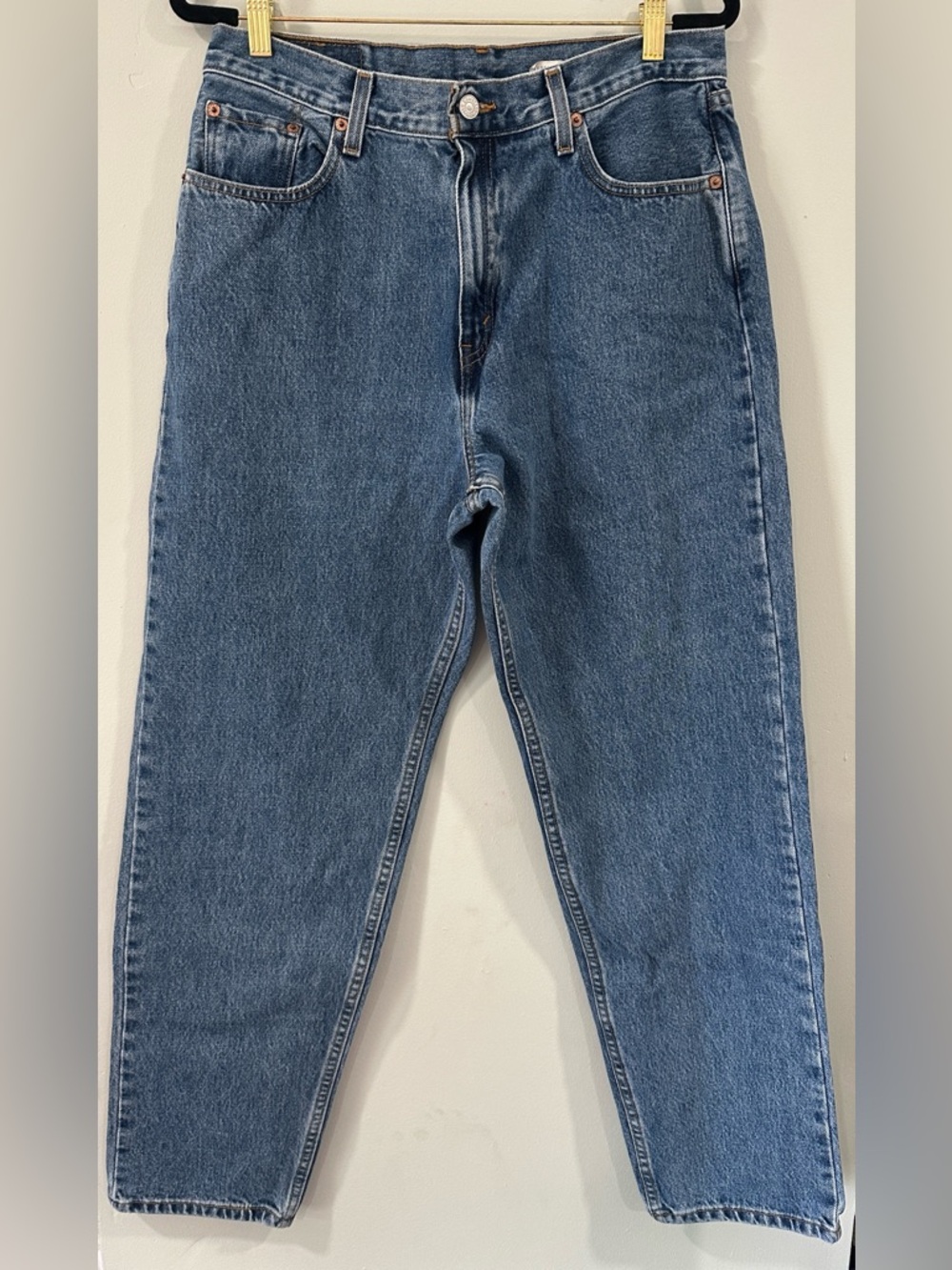 Vintage Levi's 560 loose fit Blue Straight-Leg Jeans M 14 Miss high rise